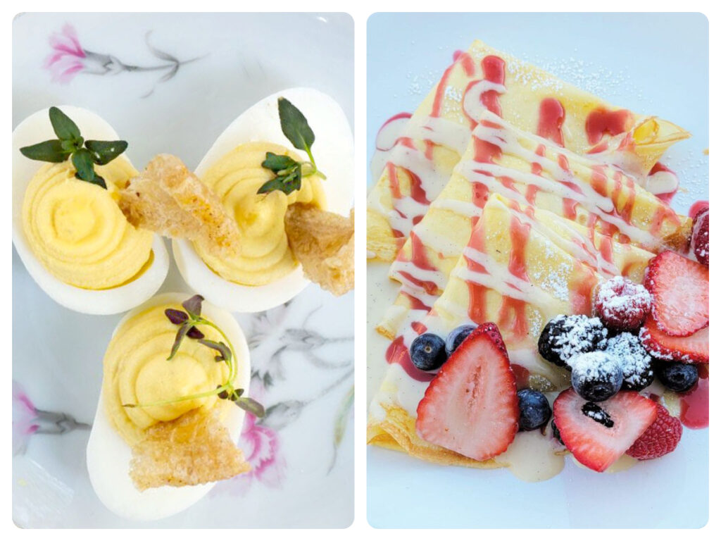 Deviled Eggs, Rosie’s; photo courtesy of the restaurant. Berry Bliss Crepe, Butters Pancakes & Café—Hayden Rd; Photo: Rochelle M. on Yelp.